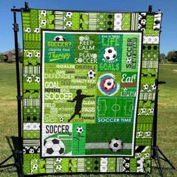 Soccer Player Pk270553 Quilt Blanket and Home Decor