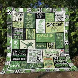 Soccer Quilt Blanket Ver 3  Quilt and Home Decor