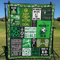 Soccer Tu310702C Tbg Quilt Blanket and Home Decor