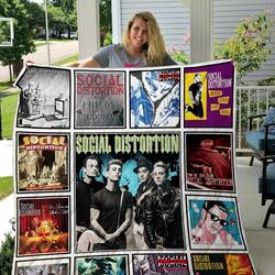 Social Distortion Style 2 Blanket Th1707 Quilt and Home Decor