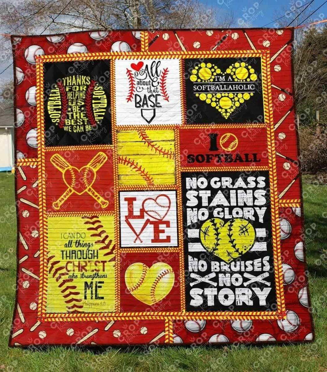 Softball 8 Blanket Th1307 Quilt and Home Decor