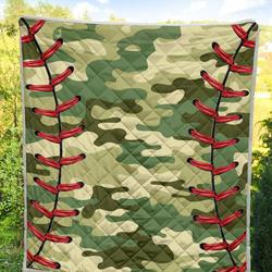 Softball Camouflage Quilt Blanket Dhc02012066Td and Home Decor