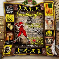 Softball Cl14100456Mdq Quilt Blanket and Home Decor