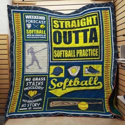 Softball Cla1610741Q Quilt Blanket and Home Decor