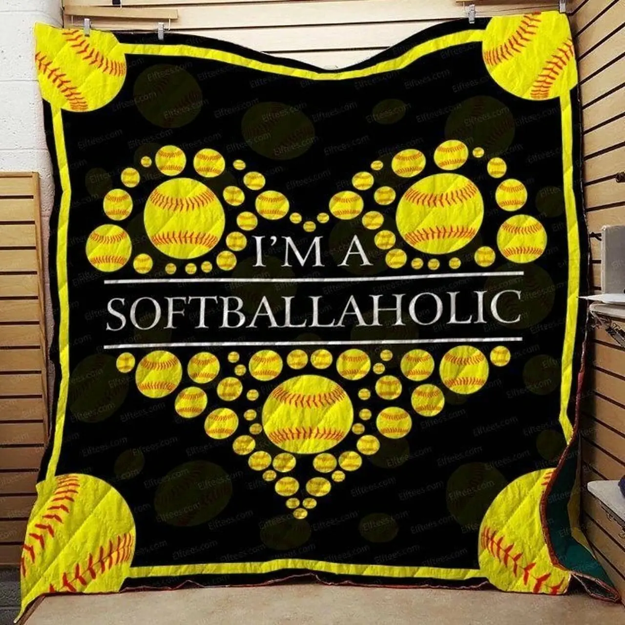 Softball Clh091092Q Quilt Blanket and Home Decor