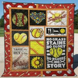 Softball Dtc0712309 Quilt Blanket and Home Decor