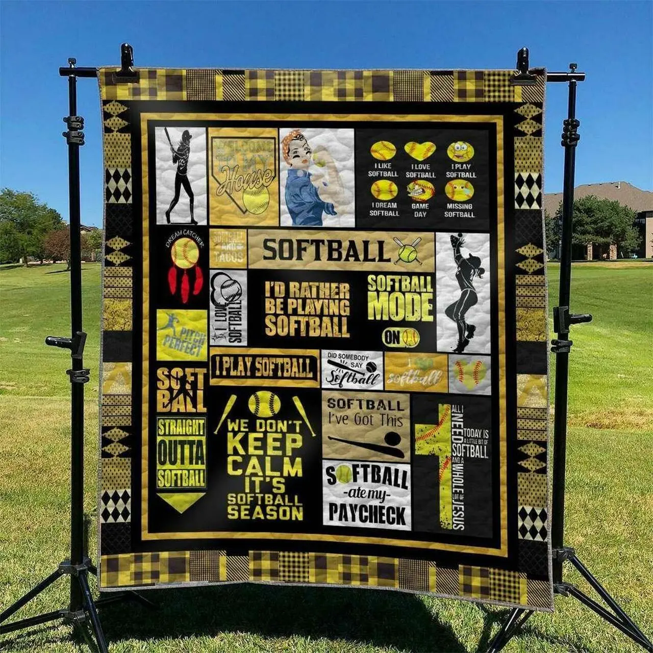 Softball Hur Quilt Cysigo and Home Decor