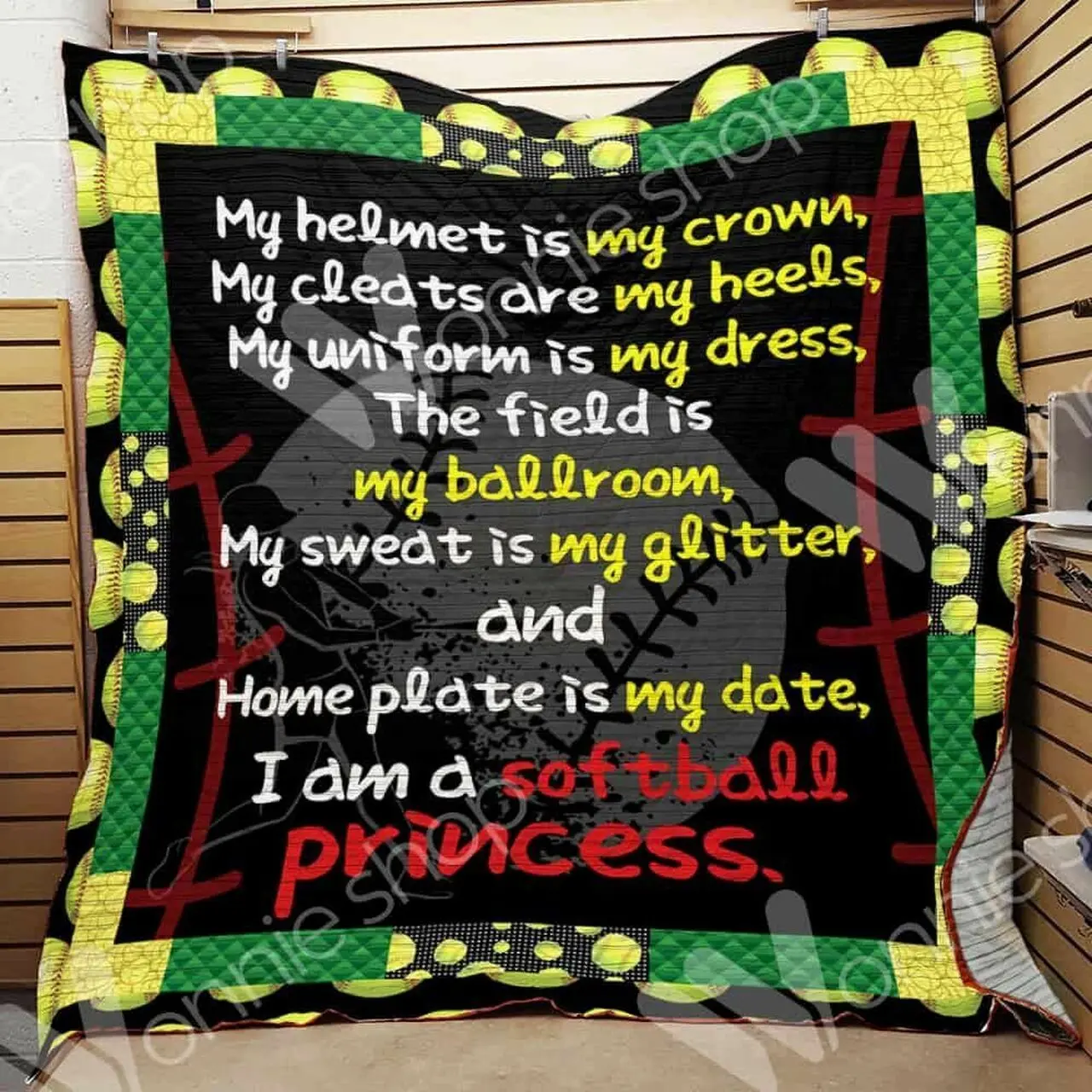 Softball Hur Quilt lb and Home Decor