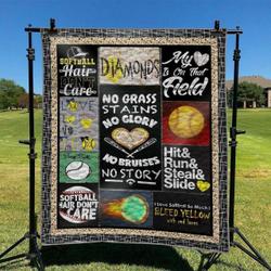 Softball Hur Quilt my and Home Decor