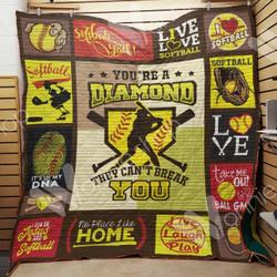 Softball Quilt Blanket Dhc1102506Td and Home Decor