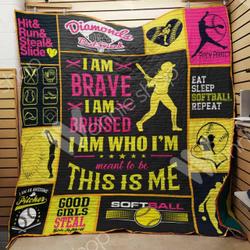 Softball Quilt Blanket Dhc1102539Td and Home Decor