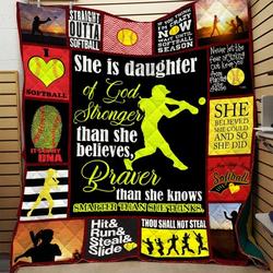 Softball Quilt Eti and Home Decor