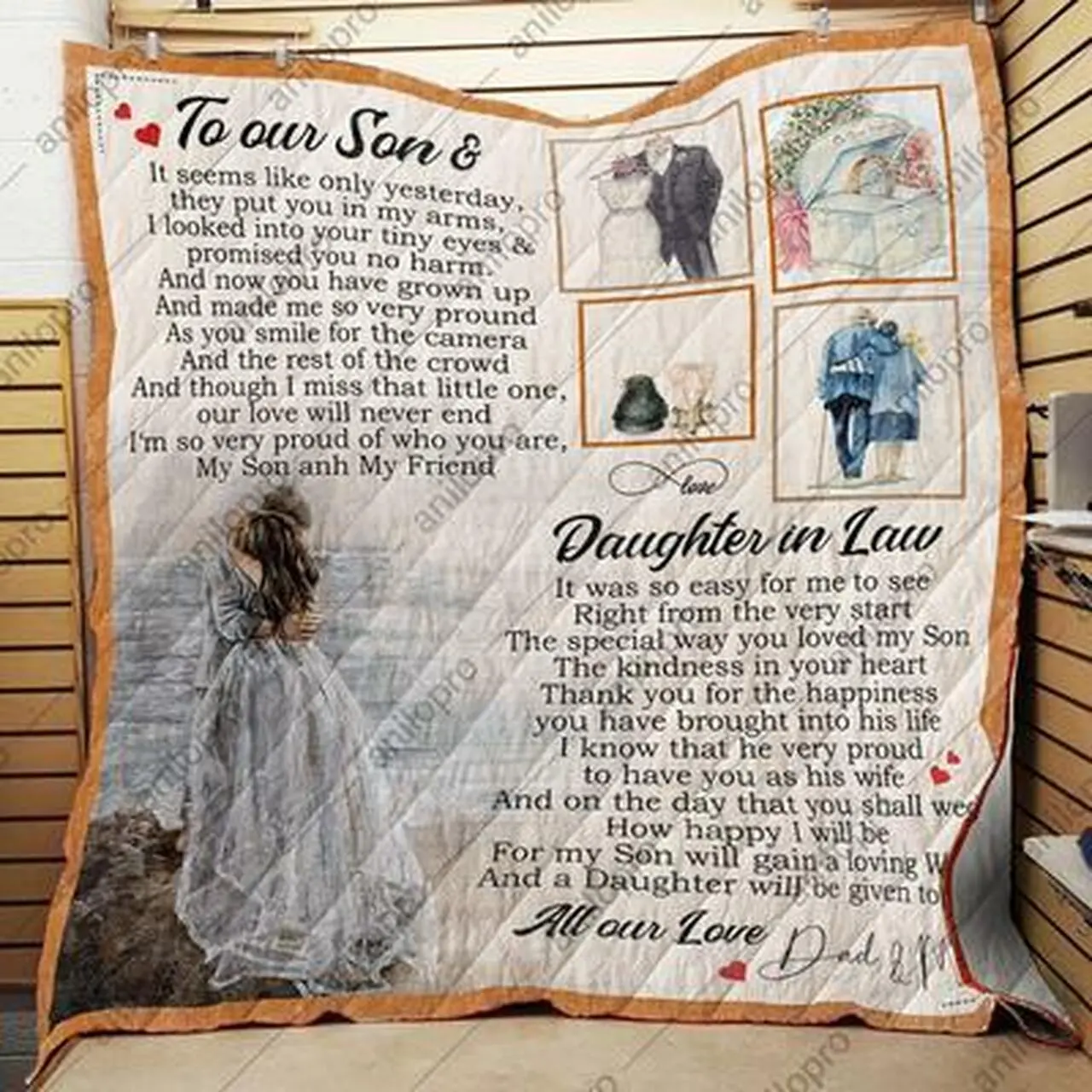 Son And Daughter-In-Law Quilt Blanket Quilt and Home Decor