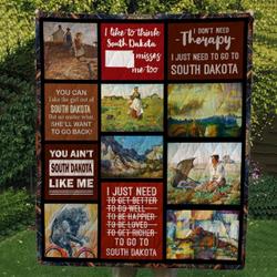 South Dakota Cl14100464Mdq Quilt Blanket and Home Decor