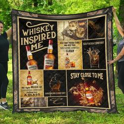 Southern Comfort Whiskey Inspired Me Funny Gift Quilt and Home Decor