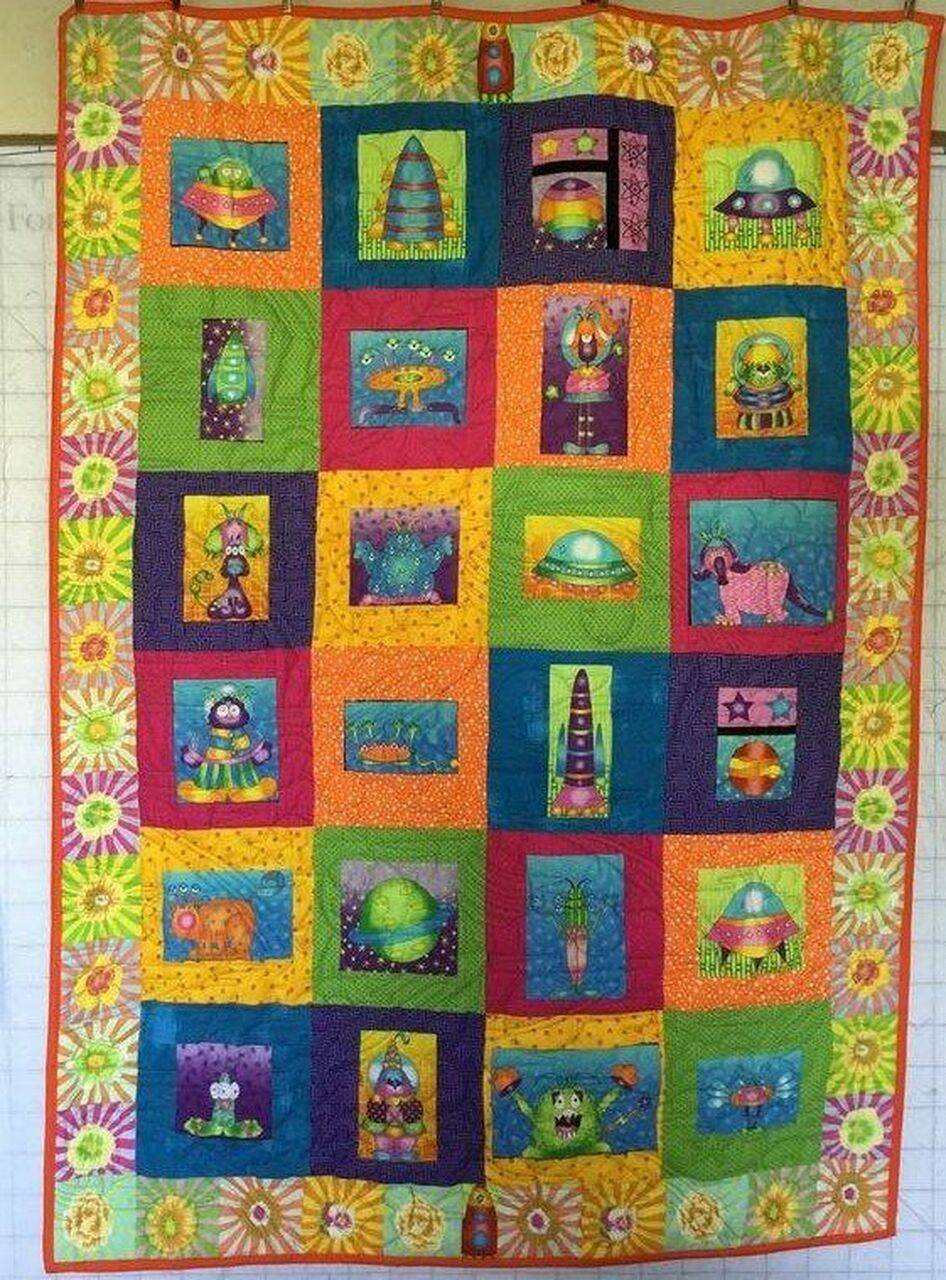 Space Monster Clp020715 Quilt Blanket and Home Decor