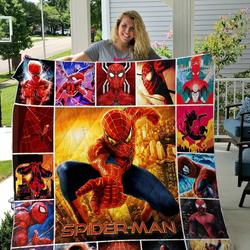 Spider Man All Season Plus Size Quilt Blanket Ver 2 and Home Decor