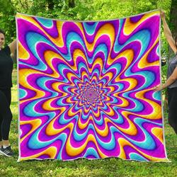 Splashing Colors Moving Optical Illusion Cl17100560Mdq Quilt Blanket and Home Decor