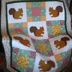 Squirrel Hur Quilt zp and Home Decor