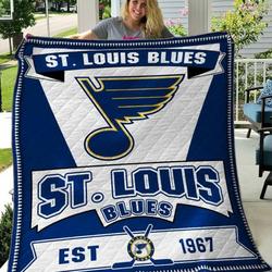St Louis Blue Quilt Blanket B060648  Quilt and Home Decor