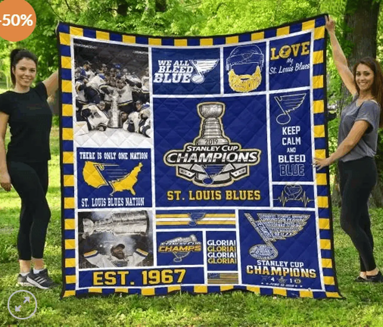 St Louis Blues Champions 2019 Quilt Blanket Fan Gift Mn06 and Home Decor