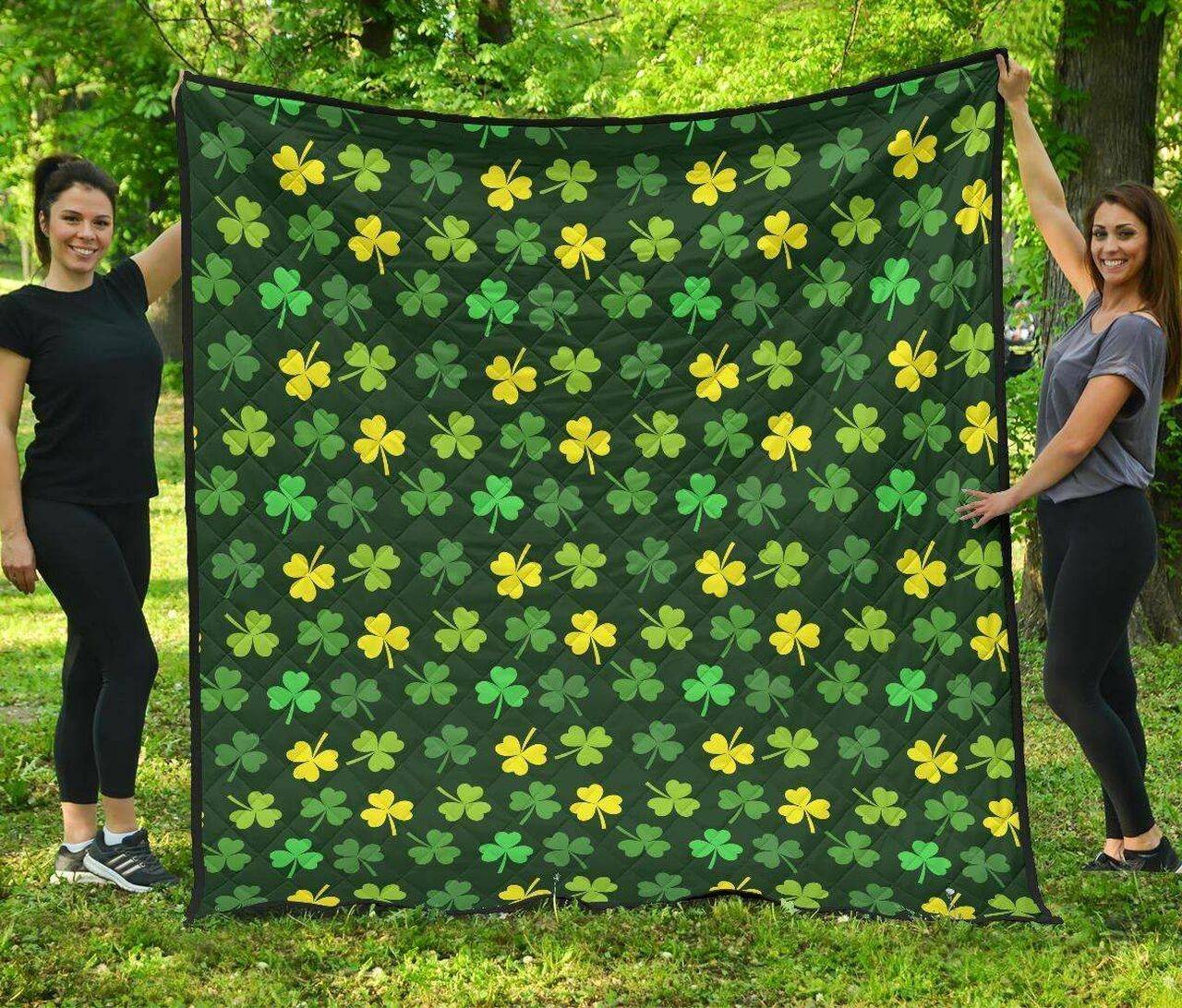 St Patricks Day Shamrock Cl12100621Mdq Quilt Blanket and Home Decor
