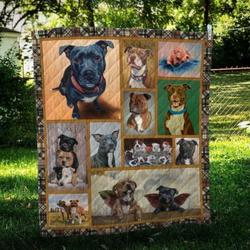 Staffordshire Bull Terrier Angel Cl10100237Mdq Quilt Blanket and Home Decor