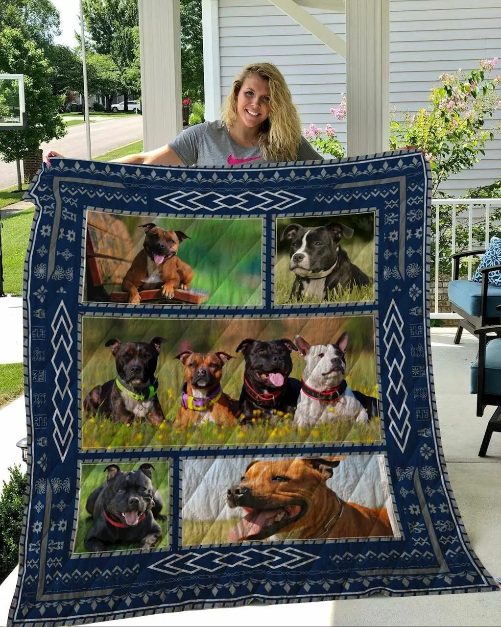 Staffordshire Bull Terrier Quilt Blanket Dhc2911208Vt and Home Decor