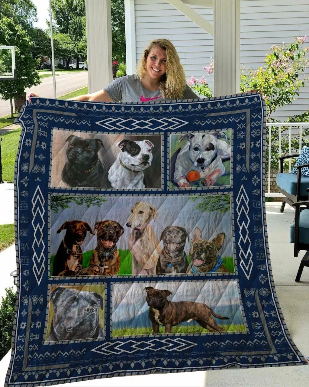 Staffordshire Bull Terrier Quilt Blanket Dhc2911264Vt and Home Decor