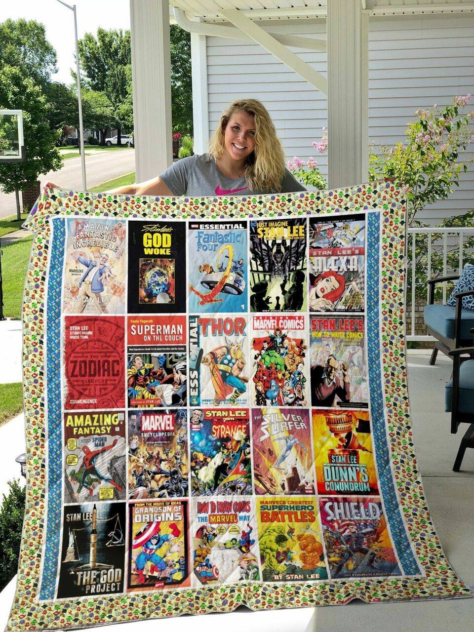 Stan Lee Books Quilt Blanket and Home Decor