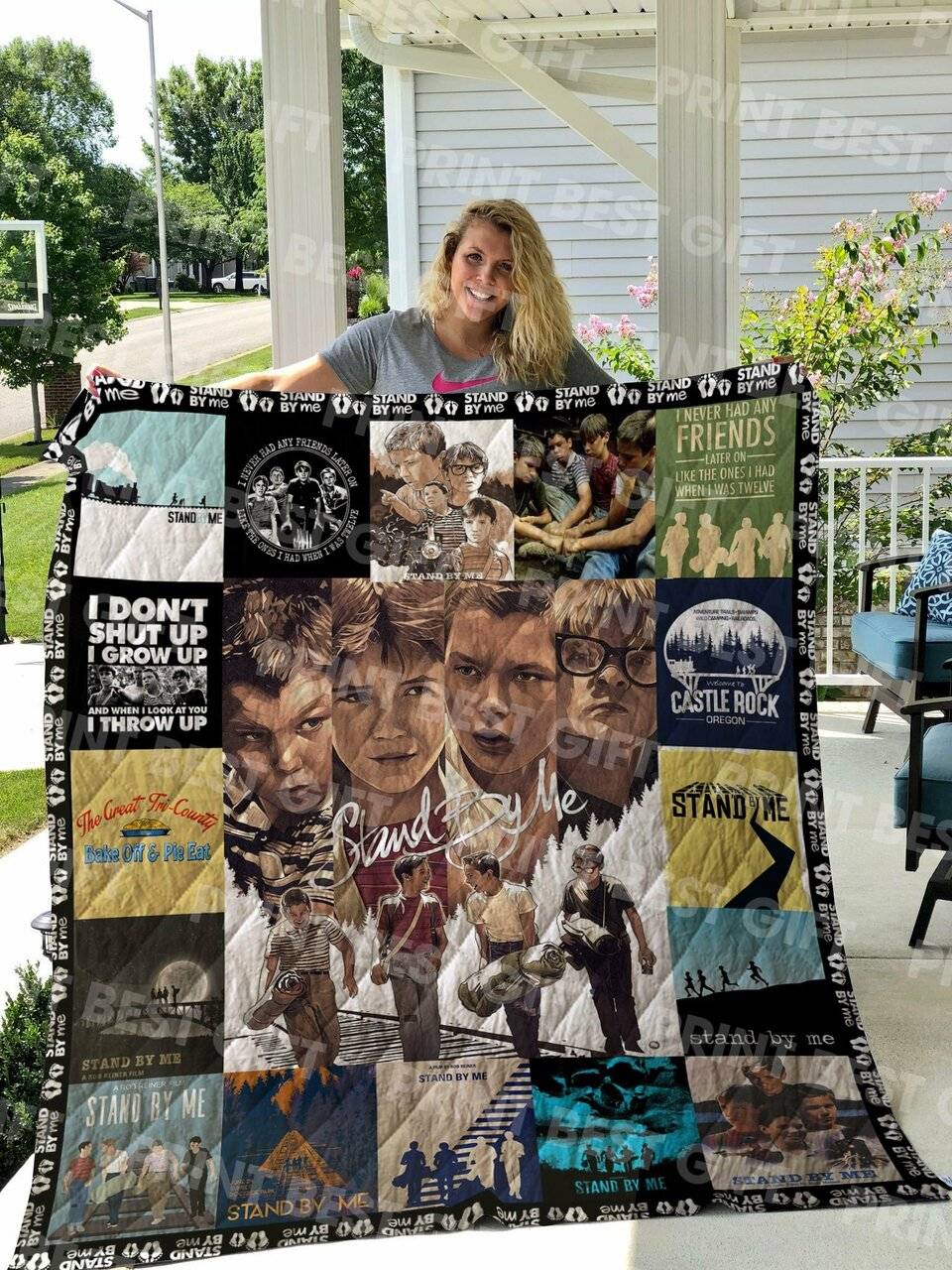 Stand By Me Poster Quilt Blanket and Home Decor