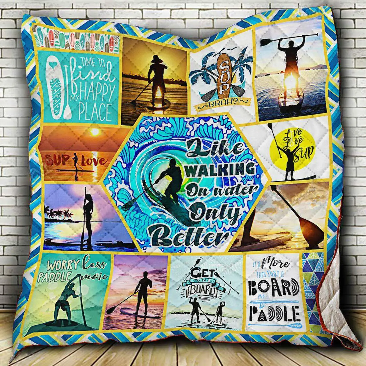 Stand Up Paddle Boarding Quilt -Tt06-1408 Quilt and Home Decor