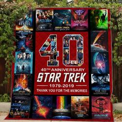 Star Trek 40Th Anniversary Quilt Blanket and Home Decor