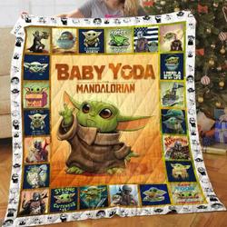 Star Wars The MandalorianS Baby Yoda Quilt  Maria and Home Decor