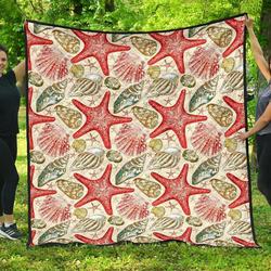 Starfish Shell Cl12100631Mdq Quilt Blanket and Home Decor