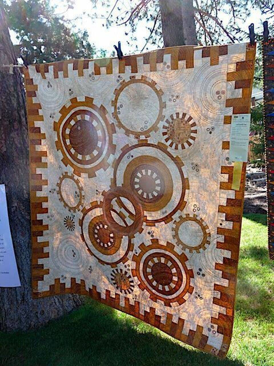 Steampunk Gear Hur Quilt pf and Home Decor