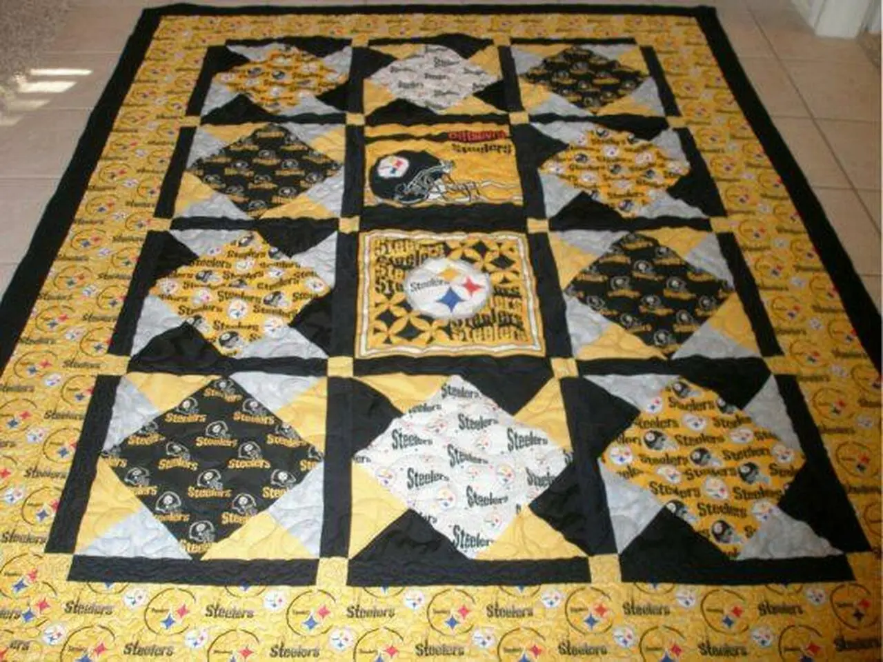 Steelers Quilt Blanket Bn14 Quilt and Home Decor