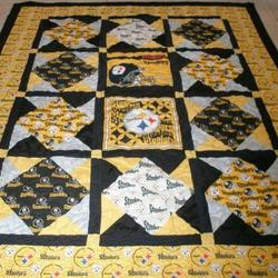 Steelers Quilt Blanket Bn14  Quilt and Home Decor