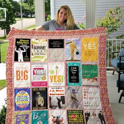 Steve Martin Books Quilt Blanket      and Home Decor