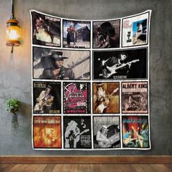 Stevie Ray Vaughan Album Covers Quilt Blanket and Home Decor
