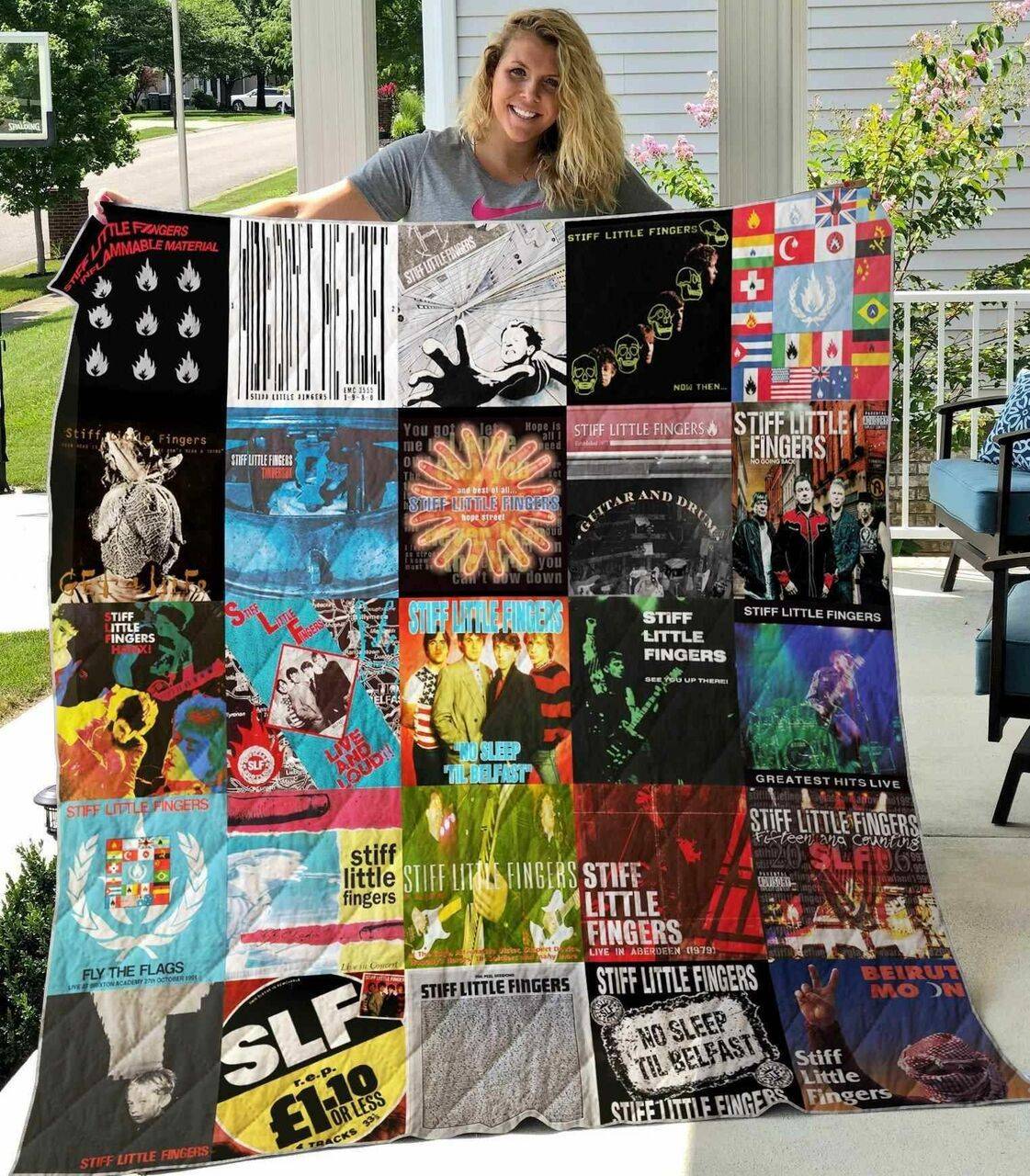 Stiff Little Fingers Blanket Th2906 Quilt and Home Decor