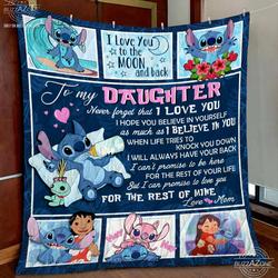 Stitch Daughter Mom Have Your Back Quilt Gg and Home Decor