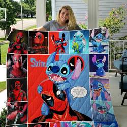 Stitch Deadpool All Season Plus Size Quilt Blanket and Home Decor