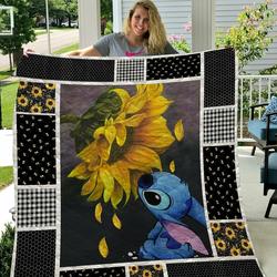 Stitch With Sunflowers Quilt  and Home Decor