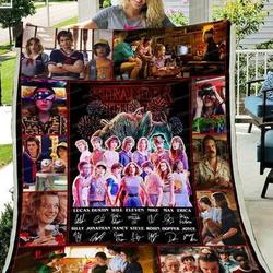 Stranger Things Anniversaries Sofa Bed Throw Fleece Blanket St028  Quilt and Home Decor