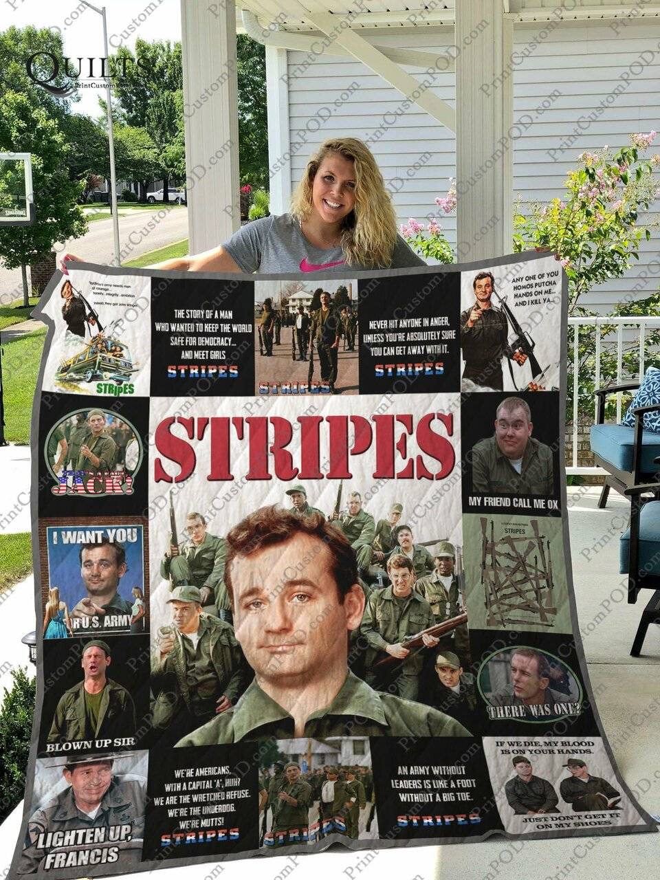 Stripes Quilt Blanket and Home Decor