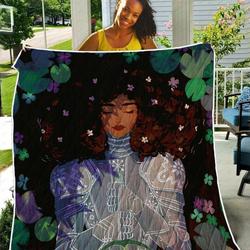 Strong Beauty Afro Lady Knight TH2309381CL Quilt Blanket and Home Decor