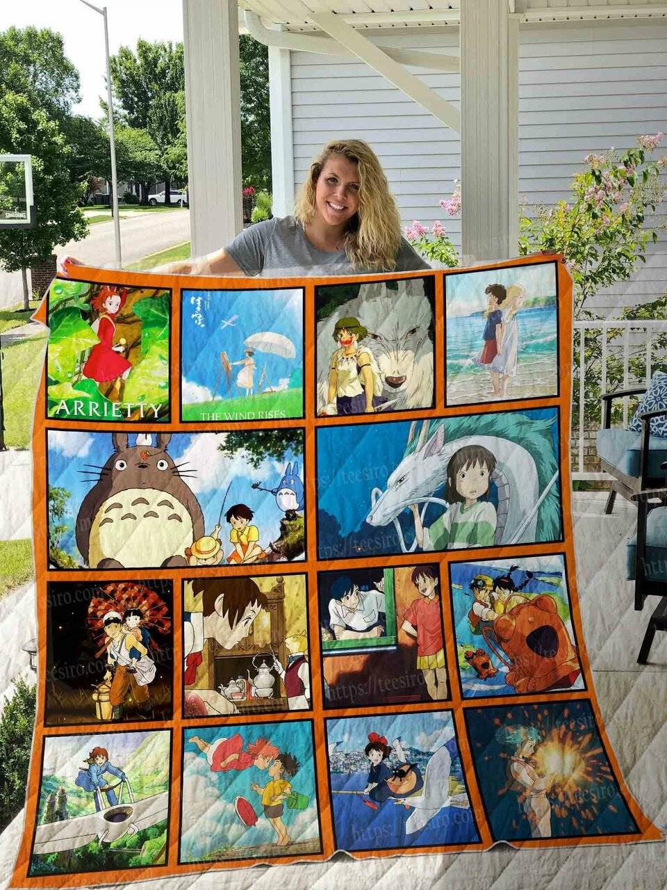 Studio Ghibli Movies Quilt Blanket 01 and Home Decor