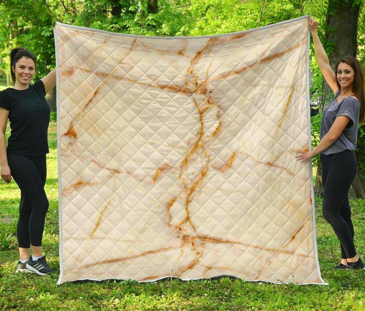 Sugar Brown Marble Cl17100566Mdq Quilt Blanket and Home Decor