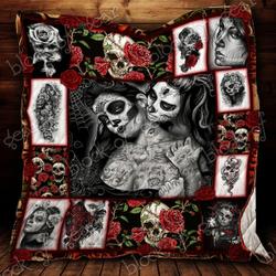 Sugar Skull If I Die Young Quilt Blanket Chrismas Gift Dhc04011253Dd and Home Decor